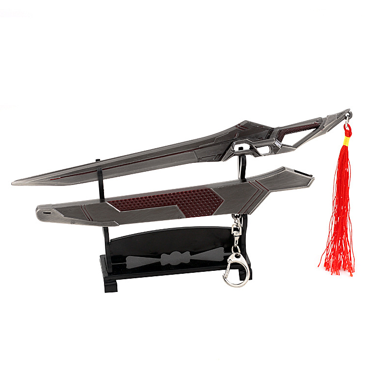 吞噬-星空动漫周边领主罗峰血影战刀带鞘武器模型全金属工艺品