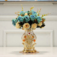 花瓶客厅插花欧式摆件创意家居装饰品干花仿真花房间桌面花瓶