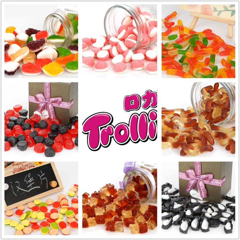 trolli德国口力散装橡皮糖qq糖凝胶果味糖果休闲小零食-阿里巴巴