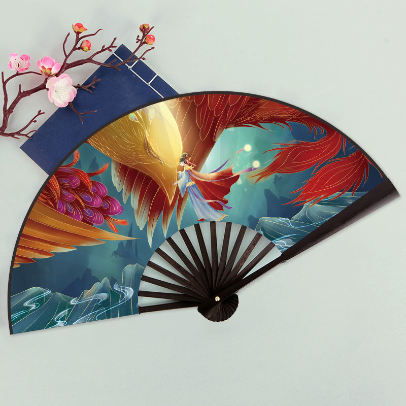 扇子古风折扇男女学生仙气复古彼岸花网红霸气汉服舞蹈配饰道具扇