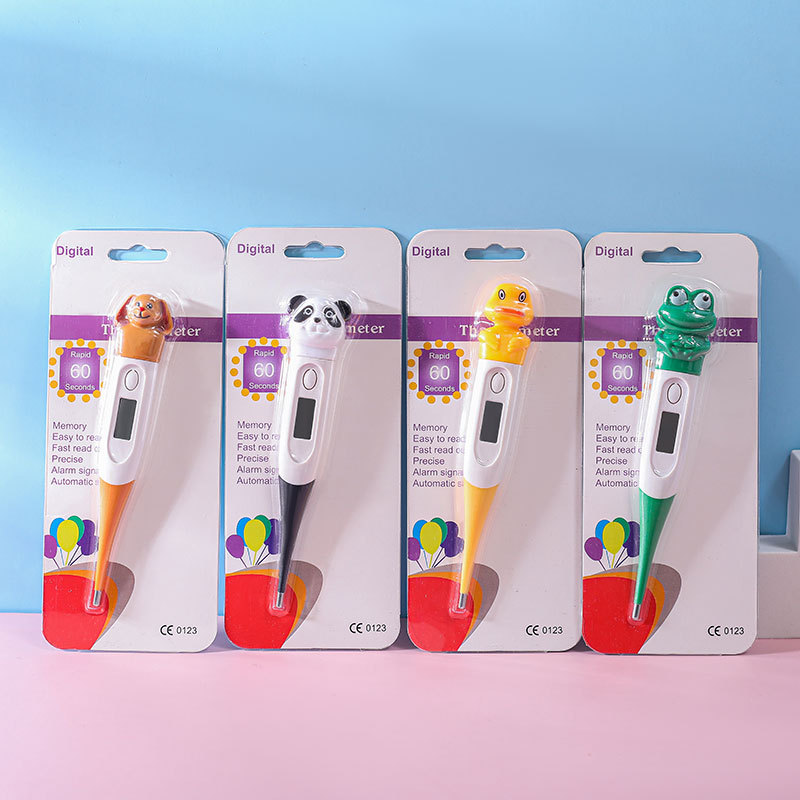 English Cartoon Electronic Soft Head Thermometer Household Human Underarm Digital Thermometer Children Accurate Thermometer