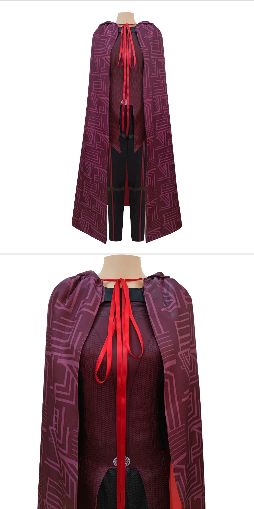 源恒木 旺达幻视cos服猩红女巫cosplay表演服绯红女巫 万圣节服装