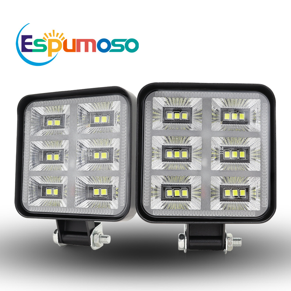 工厂批发迷你款汽车led工作灯6孔18灯电动车大灯聚光灯车灯配件