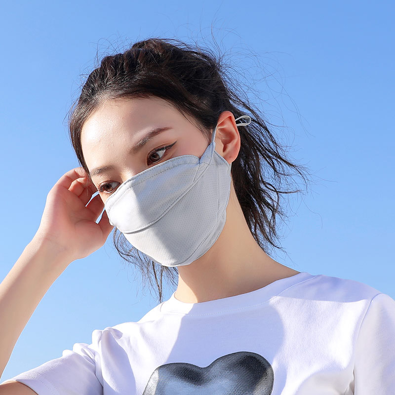 防晒冰丝口罩3d立体高颜值柳叶型网红款防尘遮阳面罩2022新款时尚