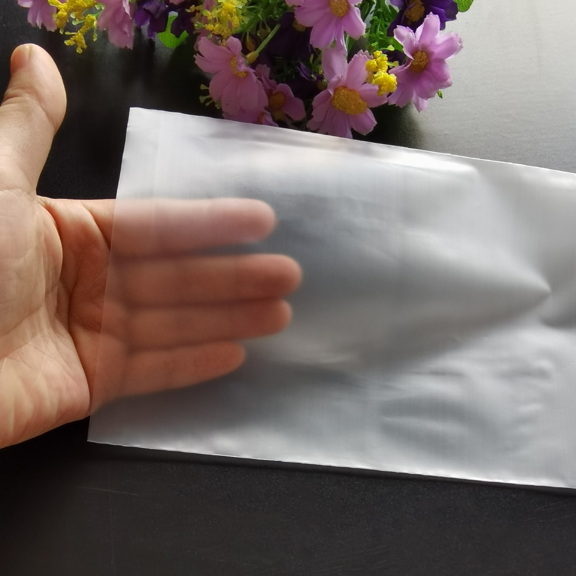 厂家定制po磨砂半透明包装袋低压口罩热封平口袋印刷图案logo彩袋