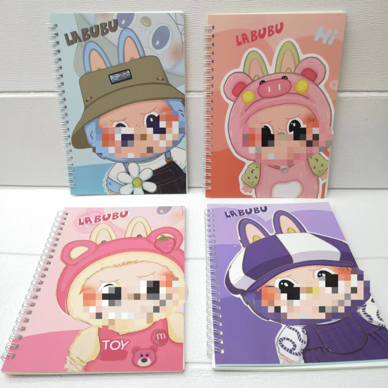 网红labubu拉布布笔记本角落生物可爱活页本卡通线圈本