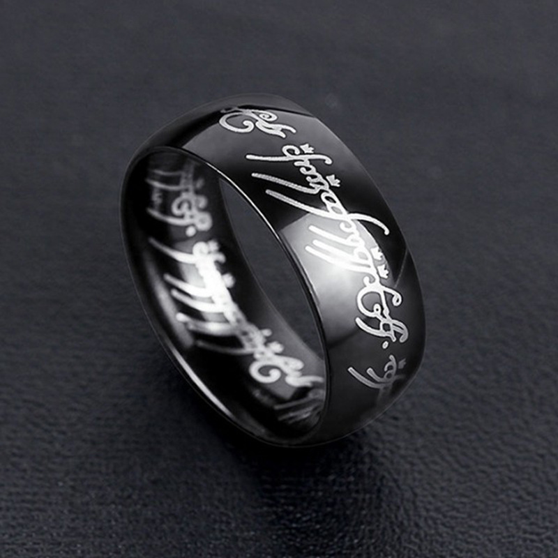 欧美跨境热销文学影视周边不锈钢至尊魔戒指环王钛钢男戒厂家货源
