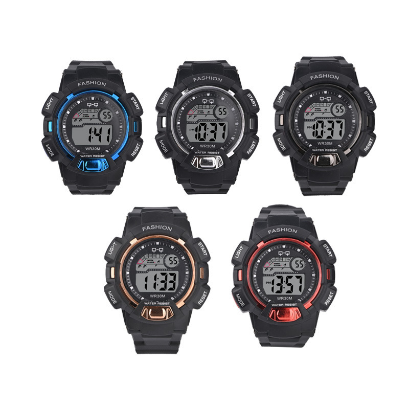 Sports Watch for Primary and Secondary School Students Men's 30M Waterproof Electronic Watch LED Luminous Casual Electronic Watch