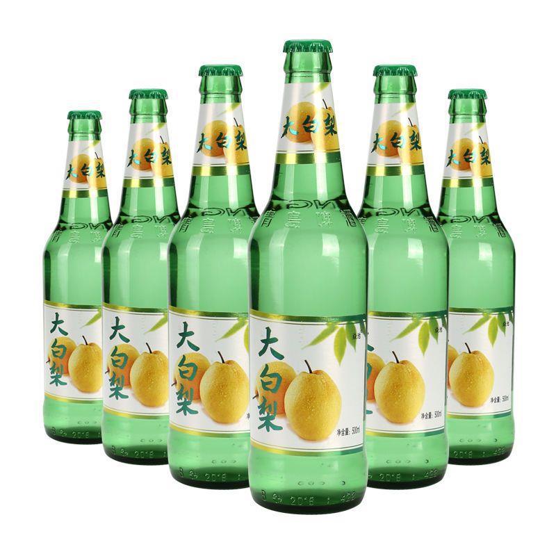 东北老式汽水6瓶80后怀旧大香槟大白梨玻璃瓶果味碳酸-阿里巴巴