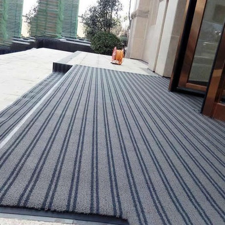 3m地垫nomad朗美350型灰色宽条纹除尘地毯门口垫防尘防滑吸水脚垫