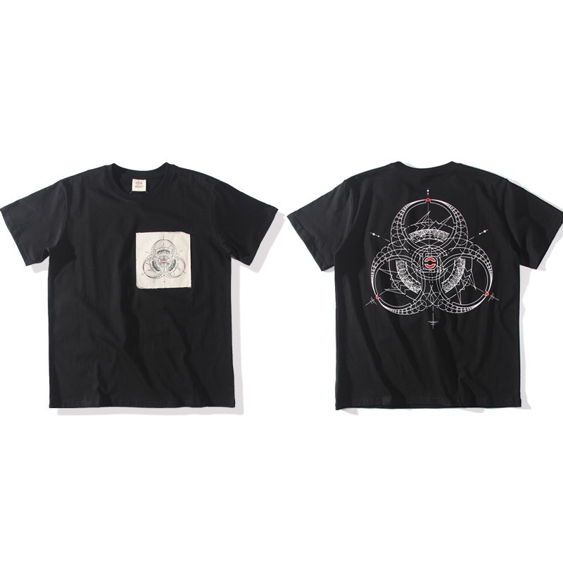 2022香港潮牌陈冠希clot三方联名贴布短袖t恤高品质黑色街头时尚