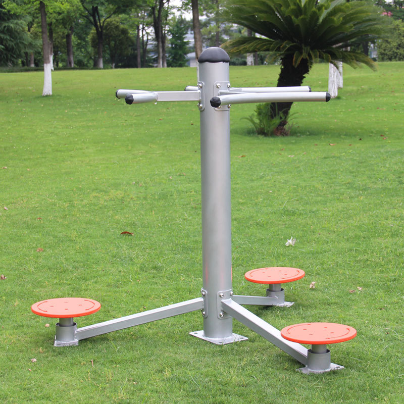 户外健身器材三位三人扭腰器公园小区广场转腰器室外老人健身路径