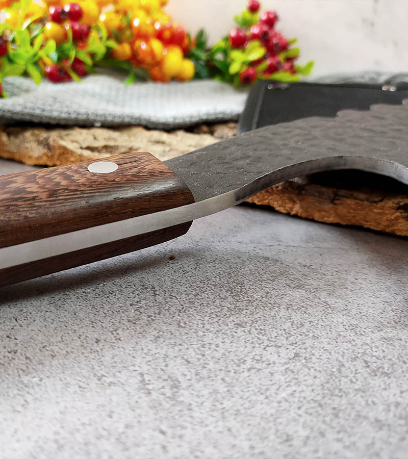 龙泉锻打斩骨斧商业屠夫剁牛骨头刀家居酒店厨房多用砍斧户外砍柴