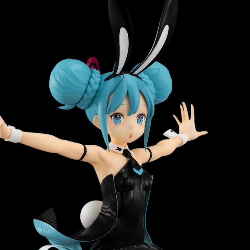 美少女初音未来兔女郎 黑兔丸子头二次元景品手办模型摆件现货批