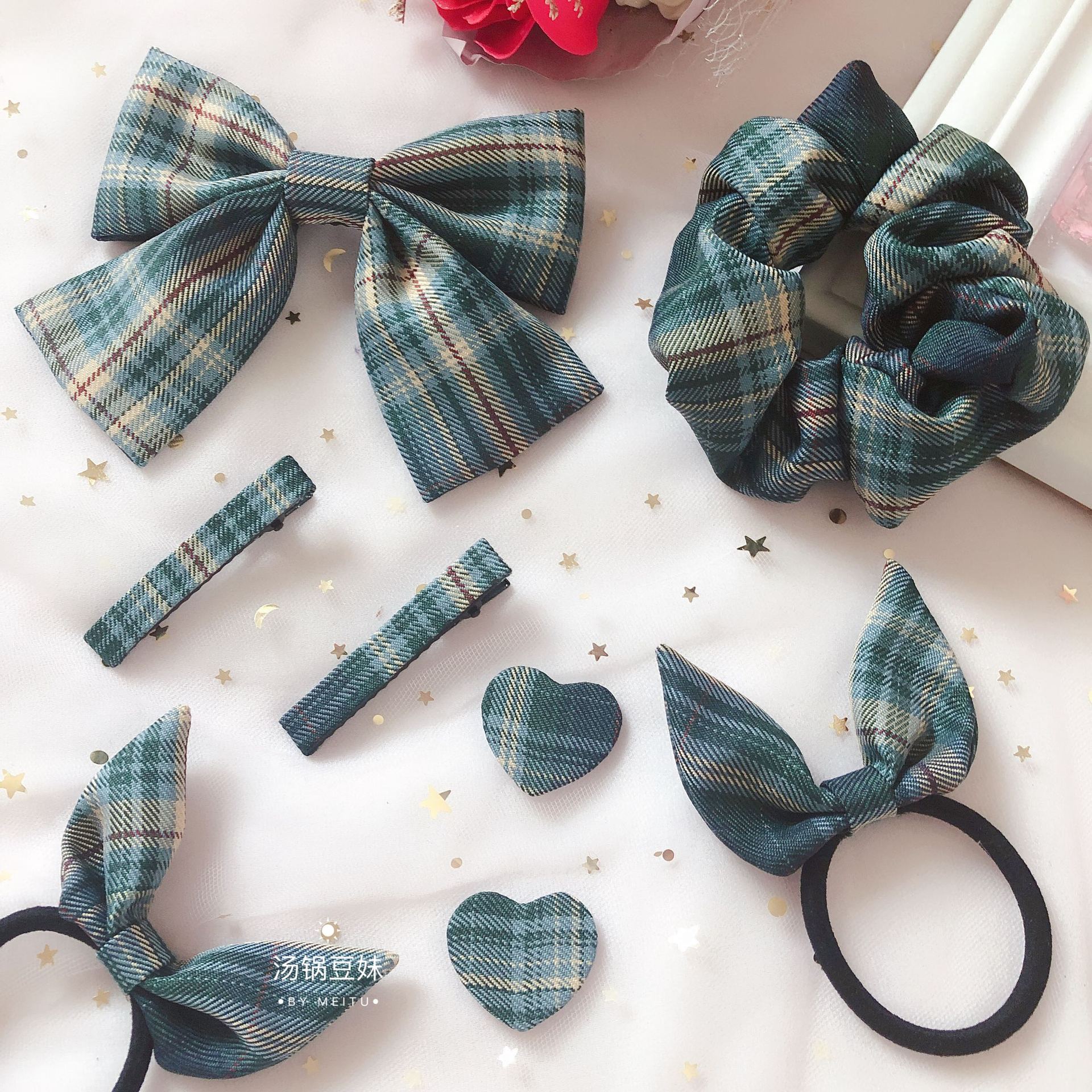 森林来信jk发夹 jk同格 一字夹 爱心小发卡 格物姬jk制服手作小物