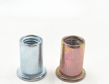 拉铆螺母 平头条纹拉铆螺丝帽 白锌铆螺母m3m4m5m6m8m10m12镀彩镀