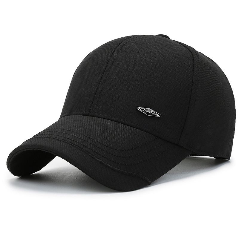 Four Seasons Men's Hat Casual Baseball Cap Middle-Aged and Elderly Peaked Cap Hats for the Elderly Spring and Autumn Middle-Aged Father Cap