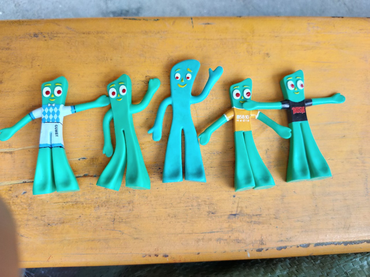 复古怀旧 gumby 小绿人 冈比 发泄弹力人 玩具模型摆件