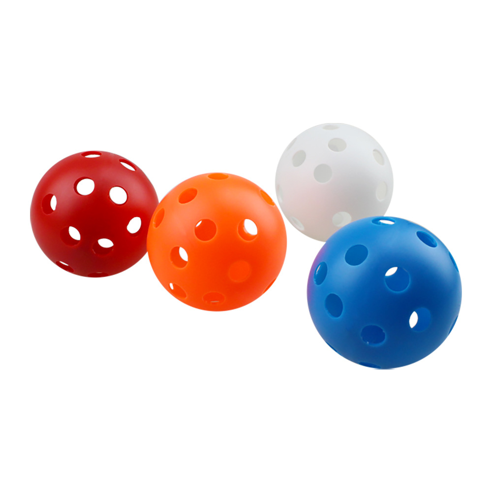 混色26孔硬塑料72mm匹克球练习棒球威浮地板球pe一体成型洞洞球