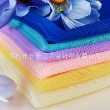 16g锦纶美国网 烫金洒金后处理手感网纱薄纱布料 童装裙网纱布