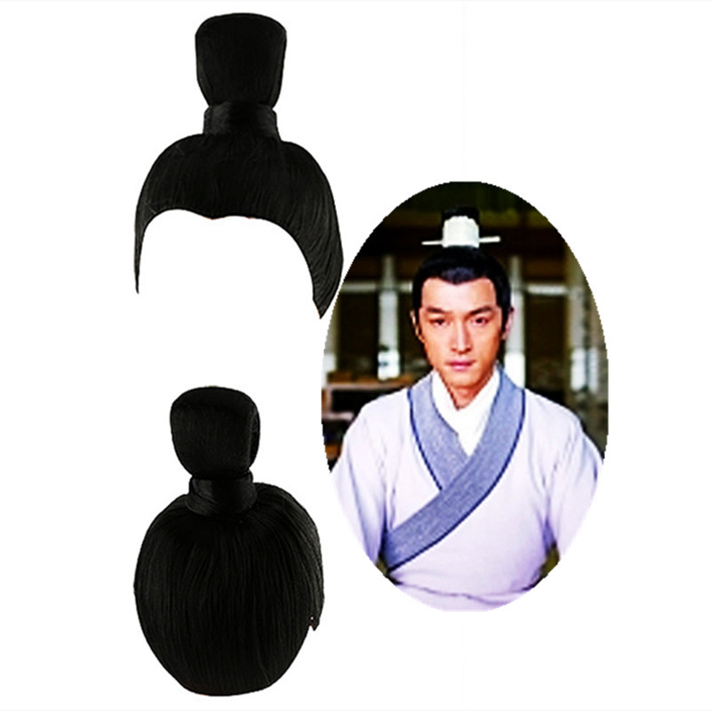 欣怡古装短直发套新款汉服男整顶假发透气自然发髻复古风写真头套