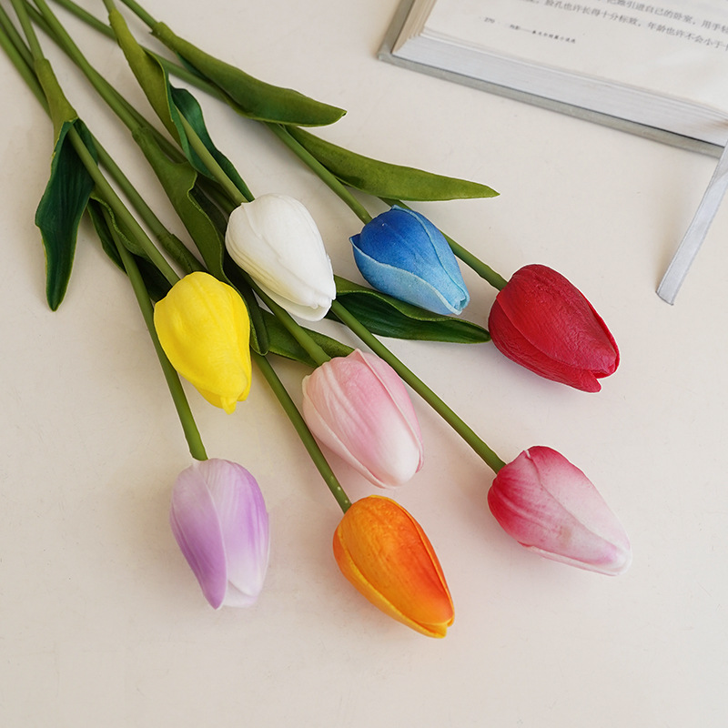 Pu Mini Tulip Tulip Artificial Flower Cross-Border Hot-Selling Home Artificial Flower