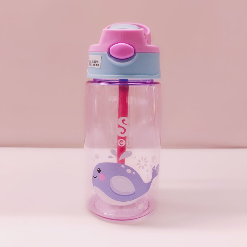 New Cup Cartoon Drinking Cup Children's Large Capacity Ocean Series Sippy Cup Student Gifts Cup with Straw Wholesale