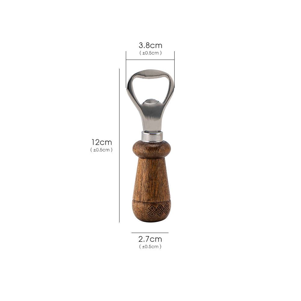 Wooden Handle Bottle Opener Camping Outdoor South Korea Simple Beer Creative Lid Opener Bottle Opener Foreign Trade