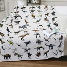 侏罗纪恐龙公园世界儿童沙发床毛毯柔软法兰绒扔毛毯恐龙毛毯礼品
