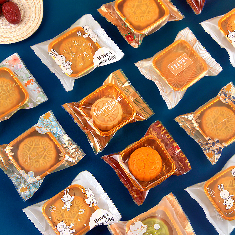 月饼棉纸包装卷膜月饼袋公版高阻隔防油黄棉纸月饼膜可加印logo060