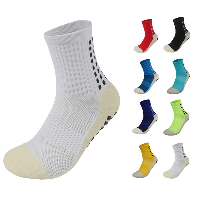 Professional Soccer Socks Thick Terry Socks Running Mid-Calf Adult Glue Dispensing Non-Slip Wear-Resistant Shock-Absorbing Comfortable Moving Socks