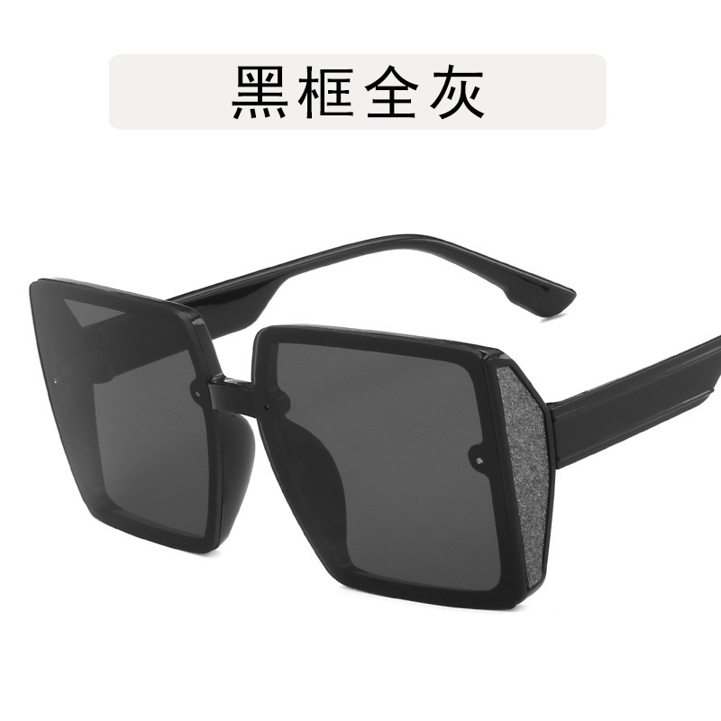 Korean Style Fashionable Sunglasses Ins Trendy Beach Vacation Sunshade Sunglasses New Large Frame Personalized Sunglasses Women