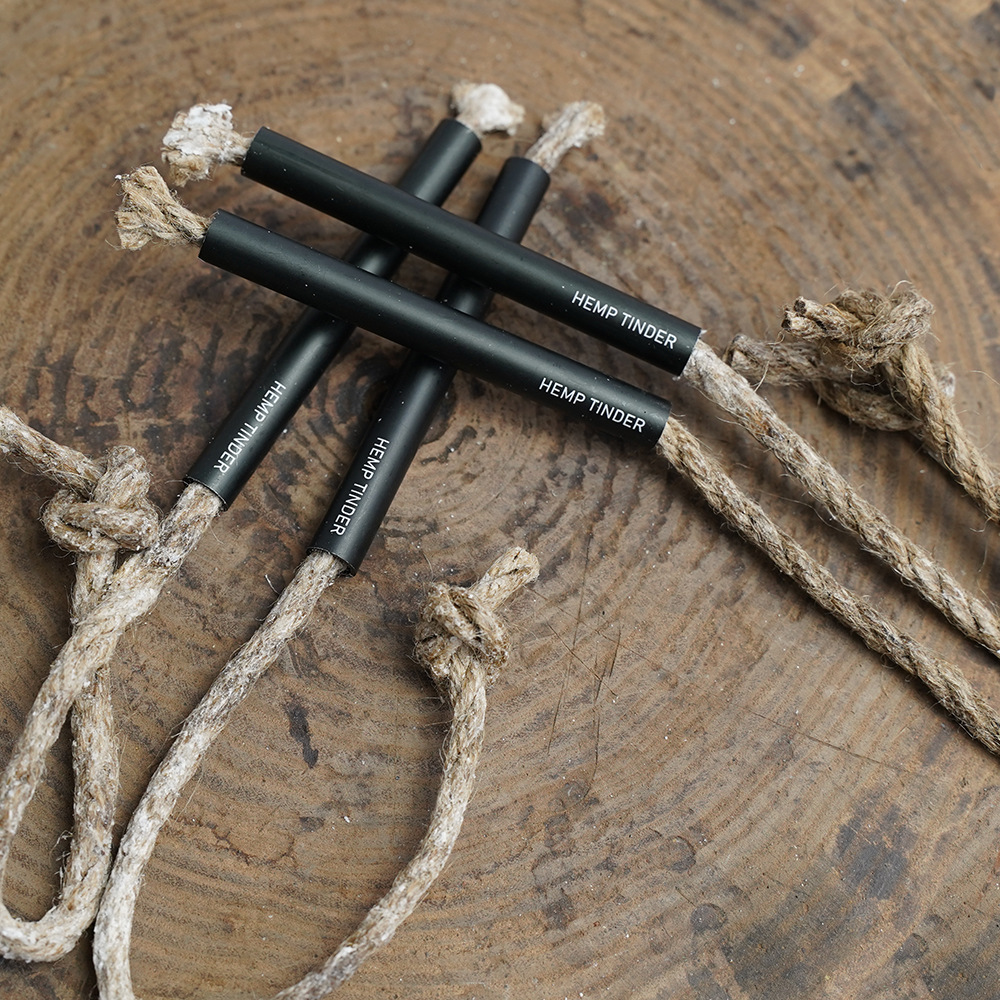 户外求生野营防水引火物野炊引火线浸蜂蜡麻绳黑管引火绳