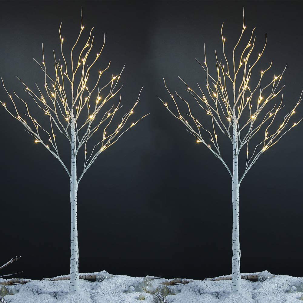 跨境白桦树灯led圣诞仿真树灯厂家批发birch tree lights