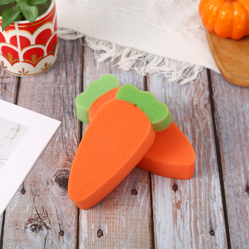 Kitchen Supplies Sponge Brush Carrot Thickened Spong Mop Multi-Functional Decontamination Cleaning Dish-Washing Sponge Wholesale