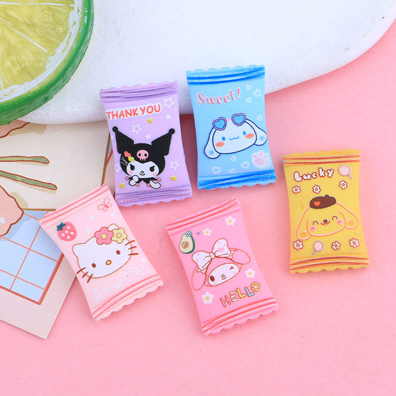 Candy Series New Candy Toy DIY Cream Glue Homemade Phone Case Fruit Clip Head Rope Resin Accessories Refridgerator Magnets