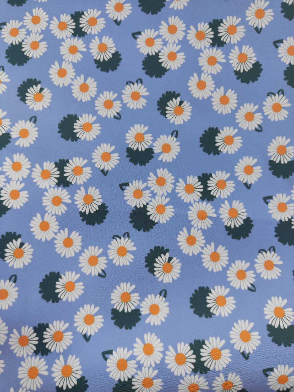 2022流行印花数码印花斜纹箱包雏菊花时尚现代轻薄植物印花面料