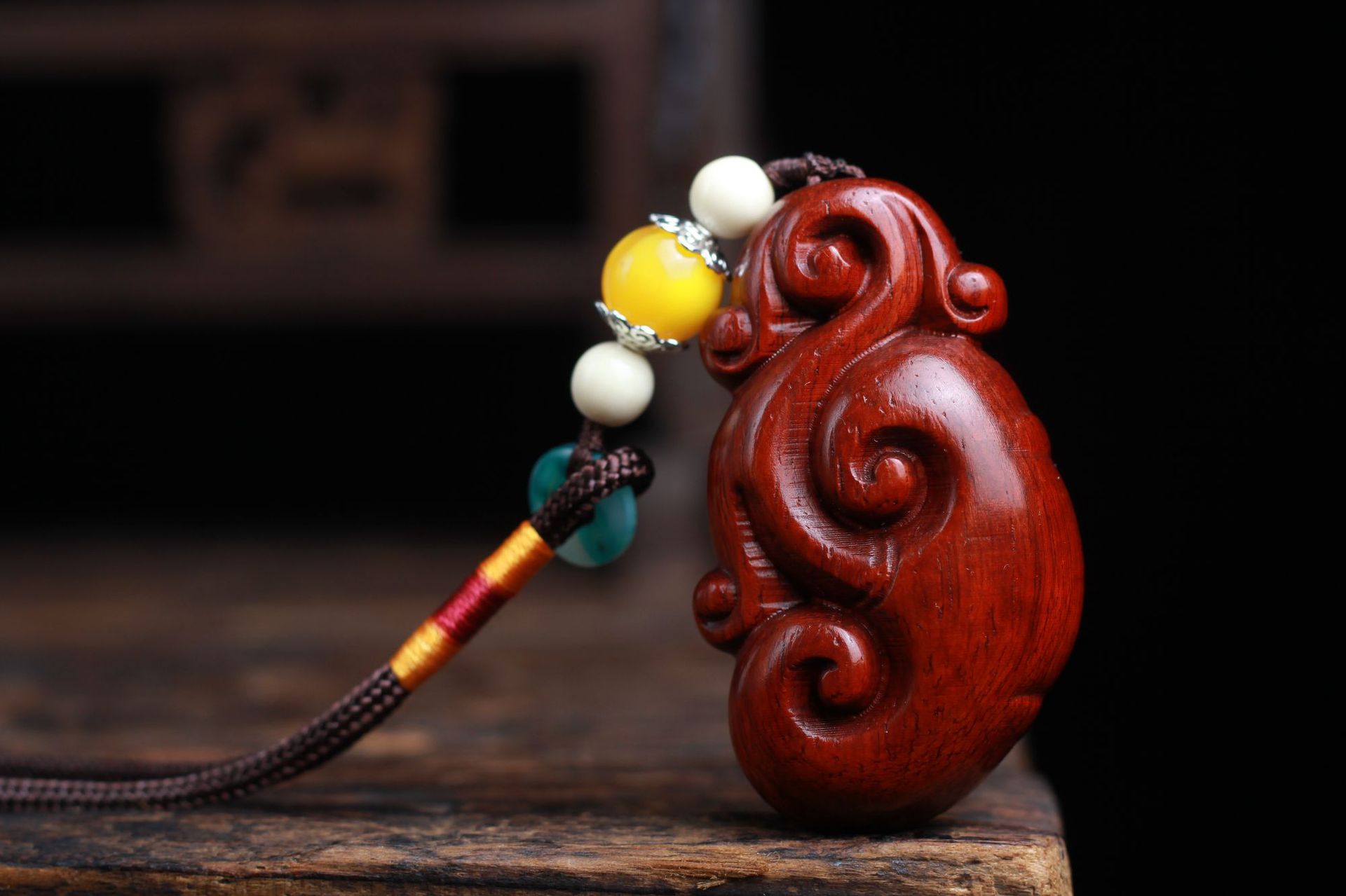 小叶紫檀木雕手把件木质文玩龙龟葫芦貔貅如意手玩件小摆件工艺品