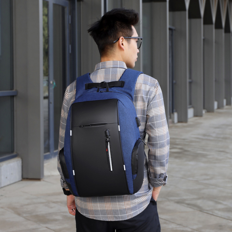 Men's Computer Backpack Business Casual Computer Bag Water-Repellent Short-Distance Travel Bag