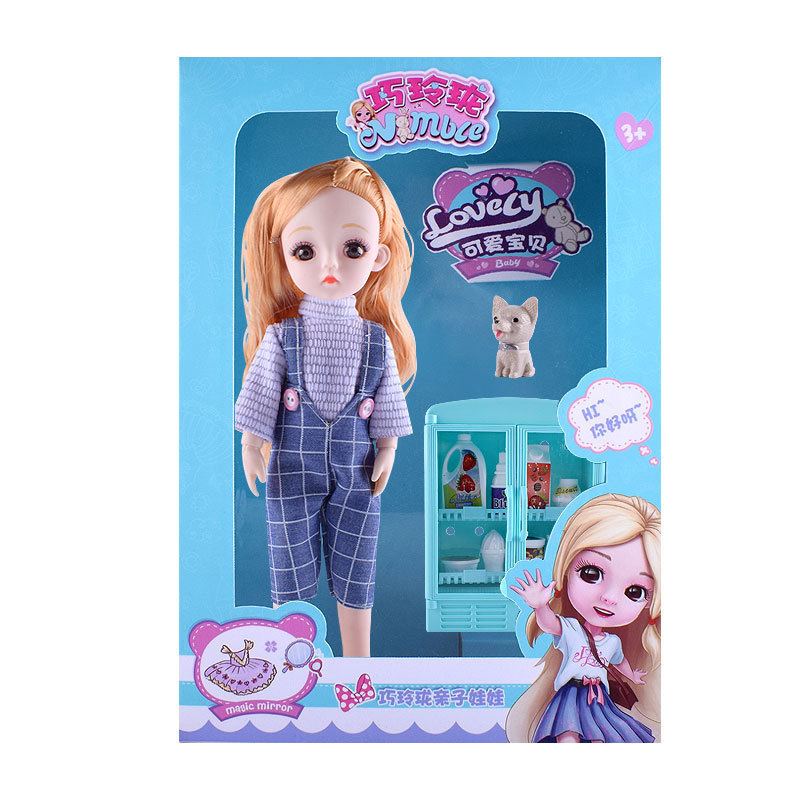 Children's Fashion Girl Doll Set Doll with Kitchen Pet Dog 12-Inch Jointed Doll Doll Wholesale