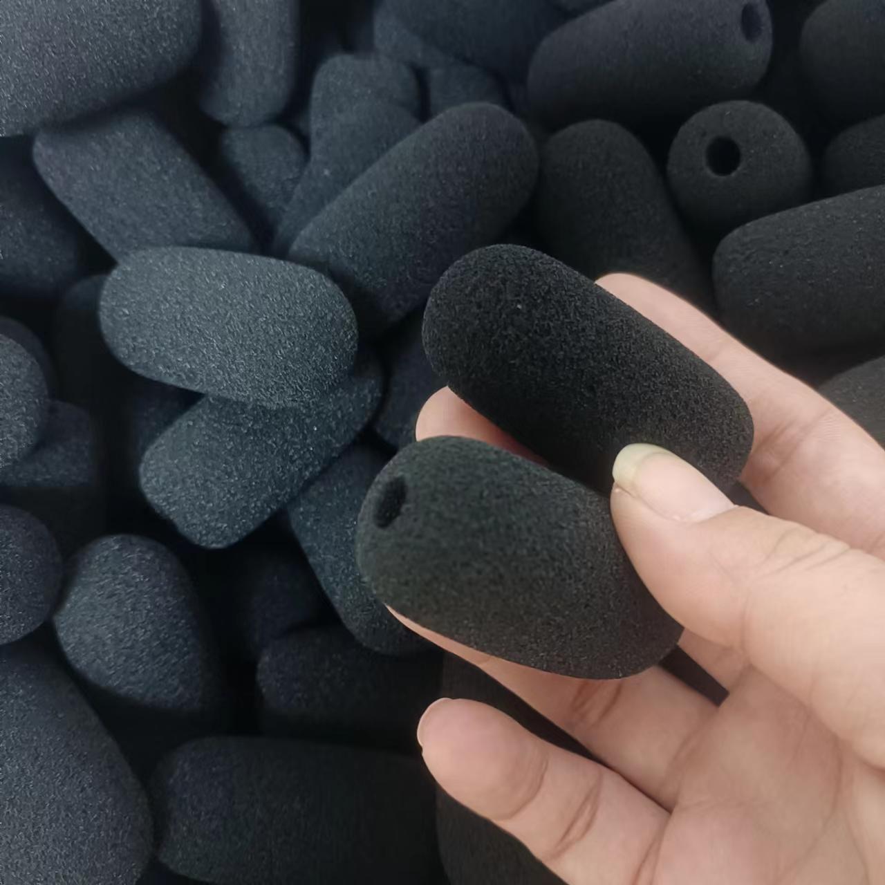 45*25*10mm麦克风海绵厂家直销 耳麦咪罩海棉套 麦克风领夹咪棉罩