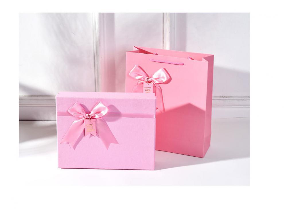 盒子粉色空盒可爱少女心化妆品包装盒口红生日礼盒伴手礼