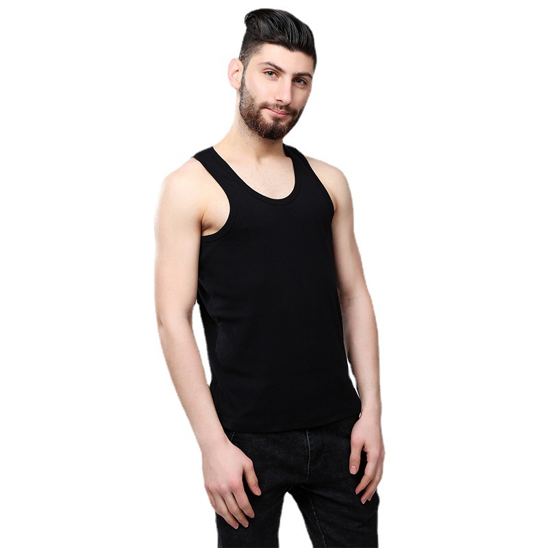 2023 Spring and Summer Cotton Men's Vest Sports Vest Men's Casual Vest Cotton Men's Bottoming Vest