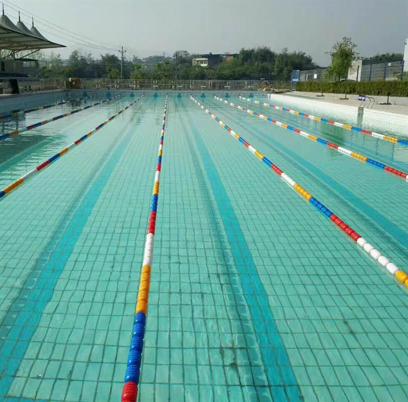 螺旋形泳道线6cm游泳池水线比赛分割线12cm六菱形分道线浮球浮标