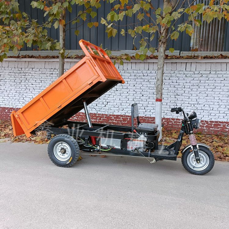 厂家直销湖北电动三轮自卸车 电动工程三轮车 三开门三轮翻斗车