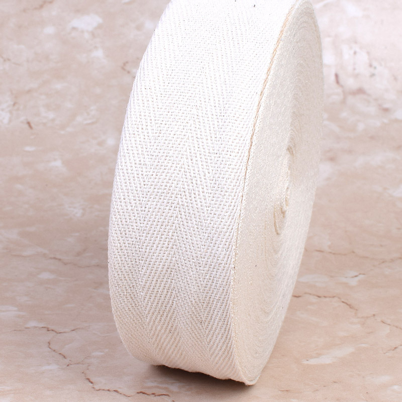 人字带布带条绑带包边条布料滚边条镶边棉布条布带子织带米白色