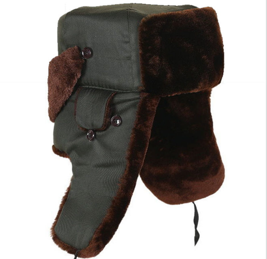 加厚护耳棉军帽 劳保帽 雷锋帽 复古 军绿五角星帽子 东北棉帽子