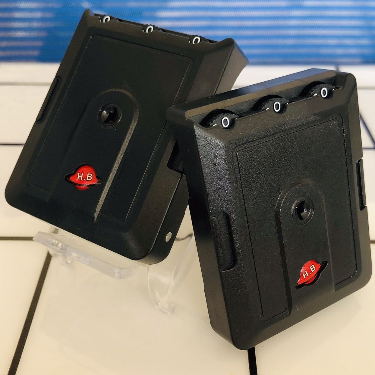 行李箱配件上下两孔密码锁箱包锁铝框箱扣锁旅行箱锁按压维修更换