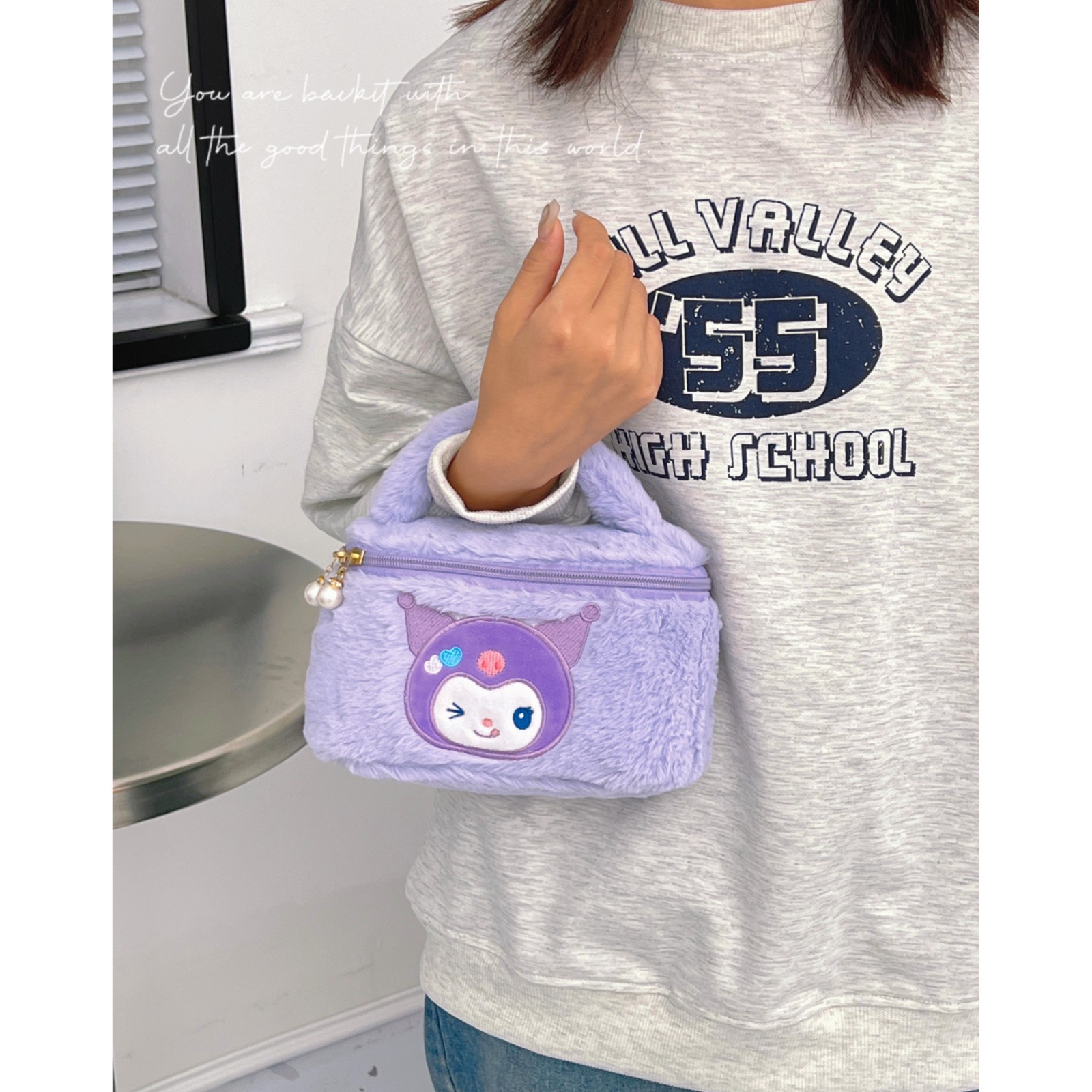 Factory Wholesale Cosmetic Bag Children's Cute Plush Cartoon Portable All-Match Storage Wash Bag One Piece Dropshipping