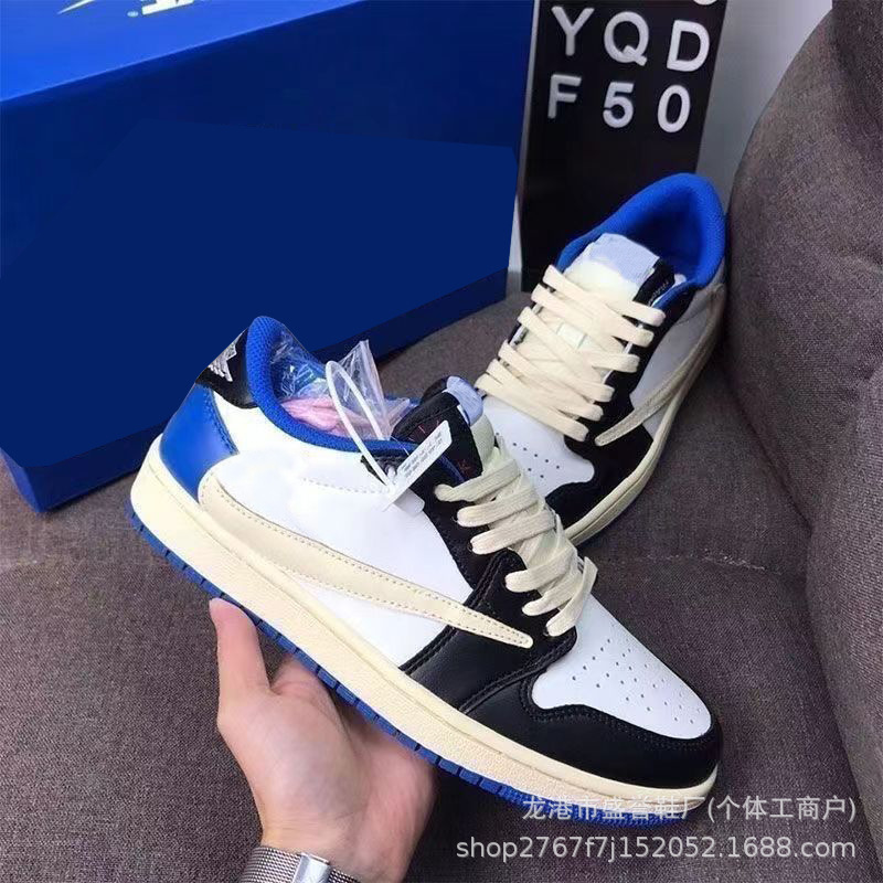 纯原aj1闪电倒钩男女百搭休闲情侣男女生藤原轻便运动低帮运动鞋